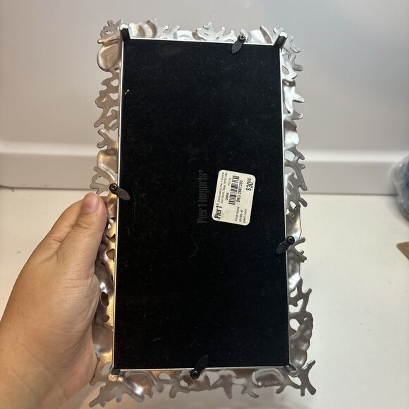 Nautical Pier One Tray Mirror Tray With Shells Beach Decor Coastal 10”x5.5” - Picture 5 of 8